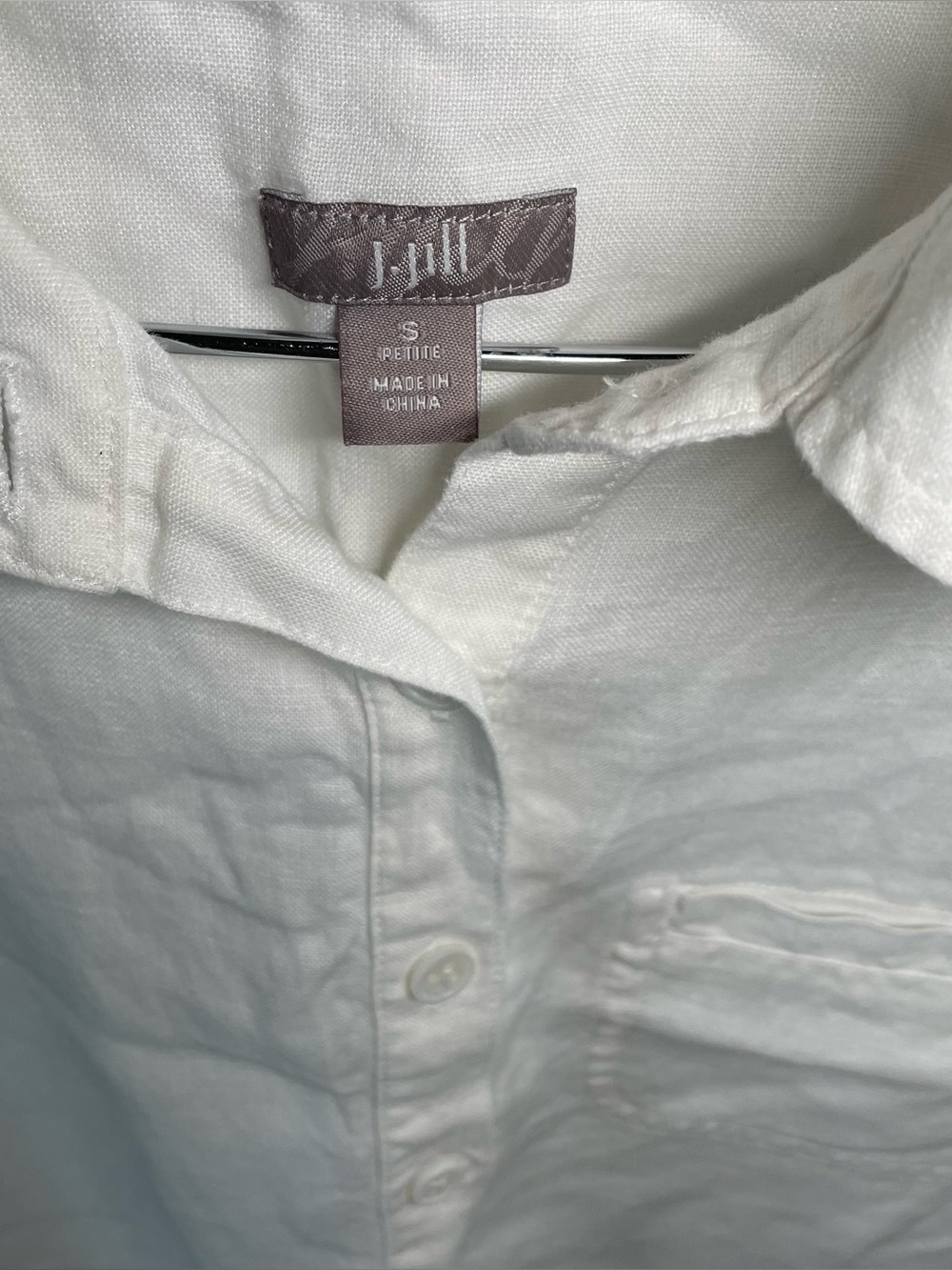 J. Jill White 100% Linen Sleeveless Tunic Shirt Dress - Picture 3 of 8